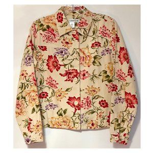Vintage Floral Jacket ~ Coldwater Creek ~ lightweight